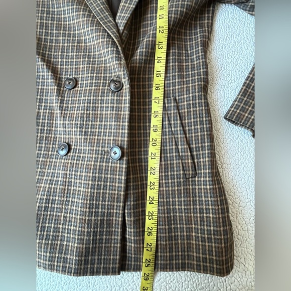 MADEWELL CALDWELL DOUBLE BREASTED BROWN BLAZER JACKET XS WOMENS - Picture 5 of 6